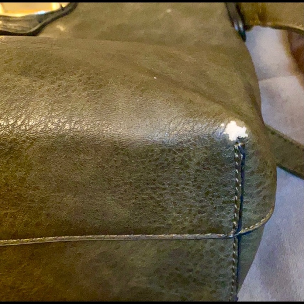Crossbody Vegan Leather Purse Dark Olive Green - Picture 14 of 16